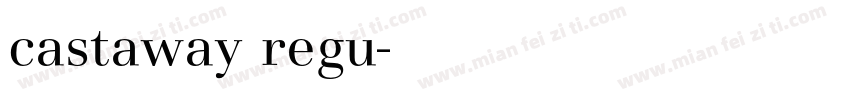 castaway regu字体转换